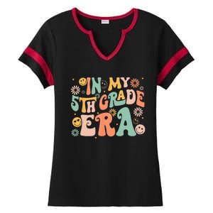 In My 5th Grade Era First Day Of Fifth Grade Back To School Ladies Halftime Notch Neck Tee