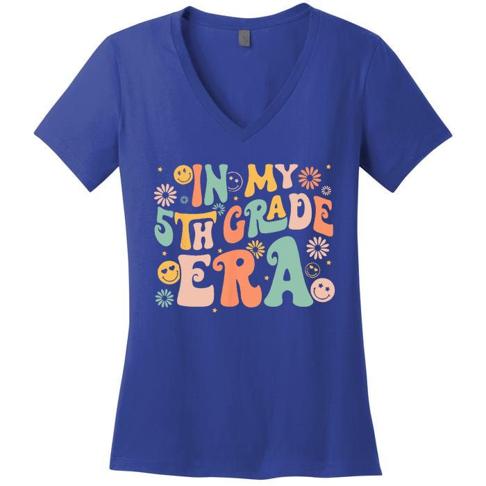 In My 5th Grade Era First Day Of Fifth Grade Back To School Women's V-Neck T-Shirt