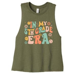 In My 5th Grade Era First Day Of Fifth Grade Back To School Women's Racerback Cropped Tank