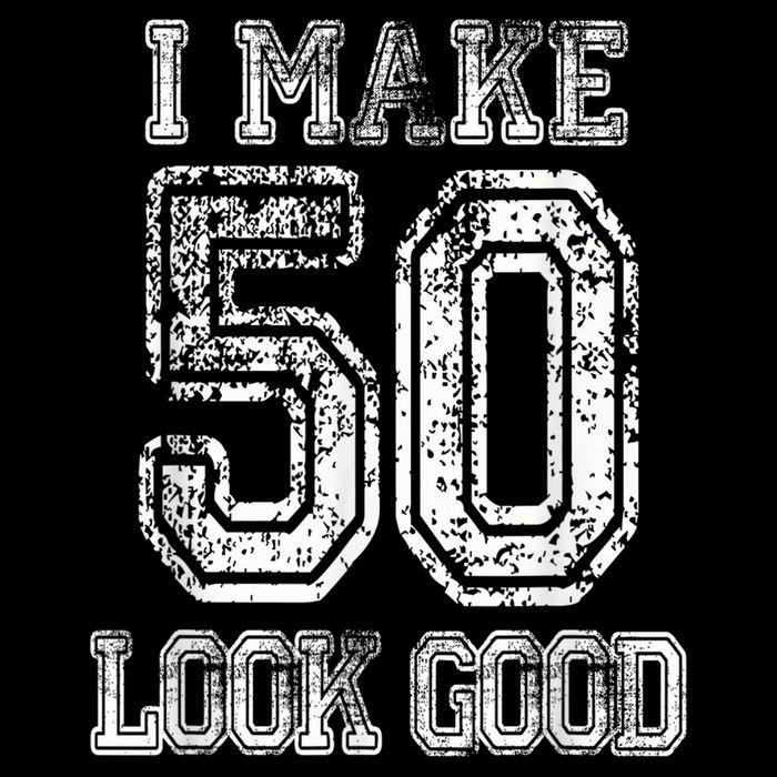I Make 50 Look Good  50th Birthday Gift For M.e.n.s WoM.e.n.s Stripe Pom Pom Beanie