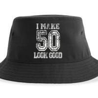 I Make 50 Look Good  50th Birthday Gift For M.e.n.s WoM.e.n.s Sustainable Bucket Hat