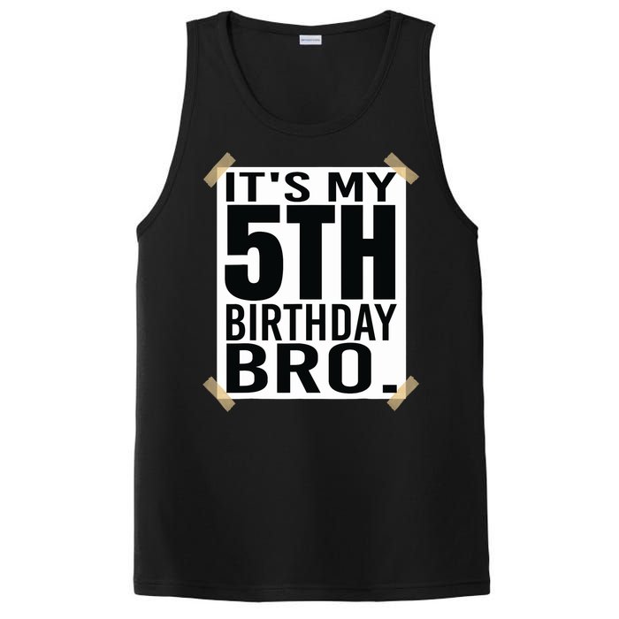 It's My 5nd Birthday Bro Fifth Birthday Party Boys Girls PosiCharge Competitor Tank