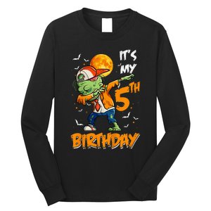 Its My 5th Birthday Dabbing Zombie Halloween Costume Long Sleeve Shirt