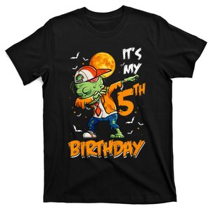 Its My 5th Birthday Dabbing Zombie Halloween Costume T-Shirt