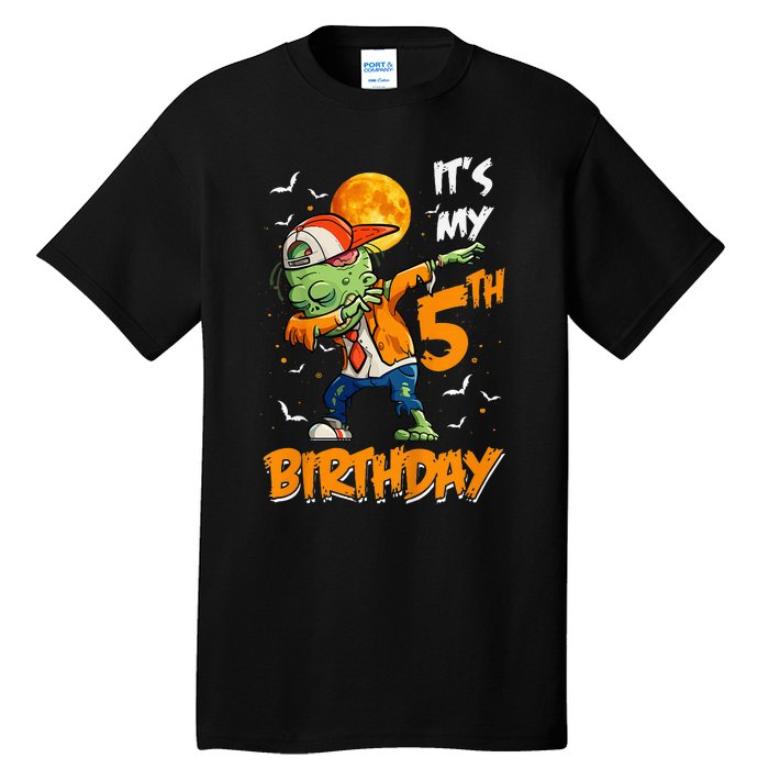 Its My 5th Birthday Dabbing Zombie Halloween Costume Tall T-Shirt