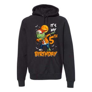 Its My 5th Birthday Dabbing Zombie Halloween Costume Premium Hoodie