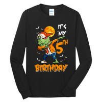 Its My 5th Birthday Dabbing Zombie Halloween Costume Tall Long Sleeve T-Shirt