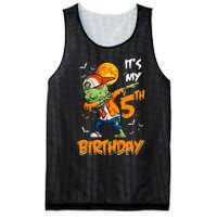 Its My 5th Birthday Dabbing Zombie Halloween Costume Mesh Reversible Basketball Jersey Tank