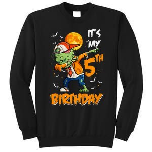 Its My 5th Birthday Dabbing Zombie Halloween Costume Tall Sweatshirt