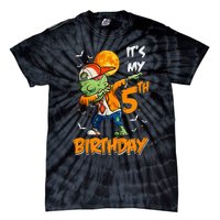 Its My 5th Birthday Dabbing Zombie Halloween Costume Tie-Dye T-Shirt