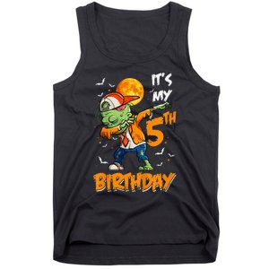 Its My 5th Birthday Dabbing Zombie Halloween Costume Tank Top