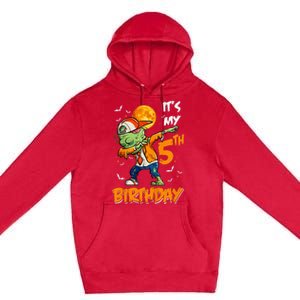 Its My 5th Birthday Dabbing Zombie Halloween Costume Premium Pullover Hoodie