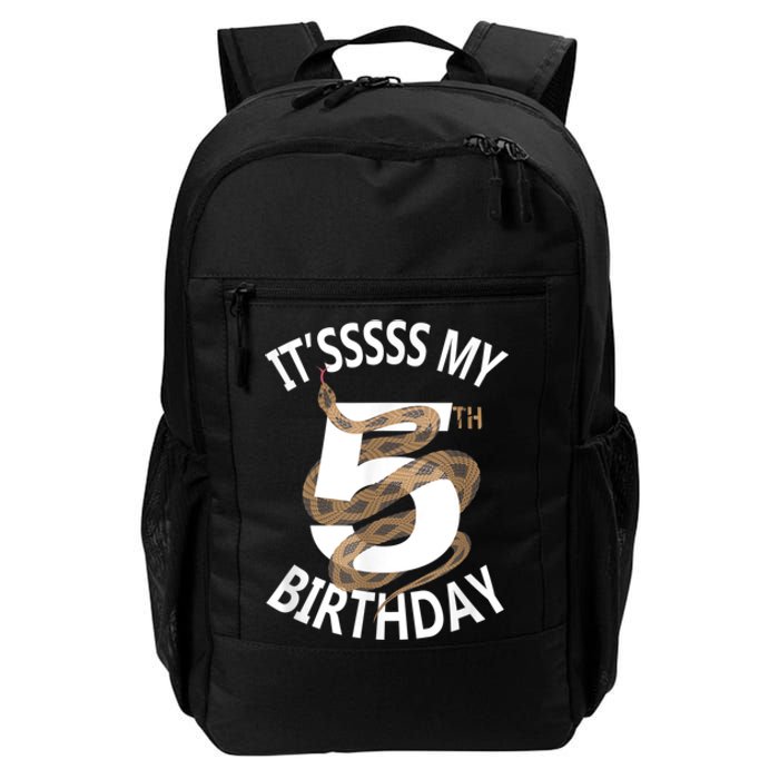 Its My 5th Birthday 5 Years Old Snake Boy And Girl Party Daily Commute Backpack