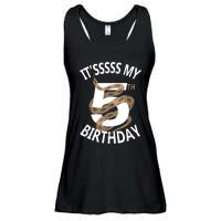 Its My 5th Birthday 5 Years Old Snake Boy And Girl Party Ladies Essential Flowy Tank