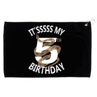 Its My 5th Birthday 5 Years Old Snake Boy And Girl Party Grommeted Golf Towel