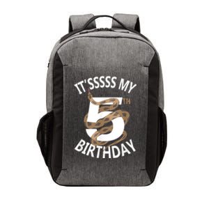 Its My 5th Birthday 5 Years Old Snake Boy And Girl Party Vector Backpack