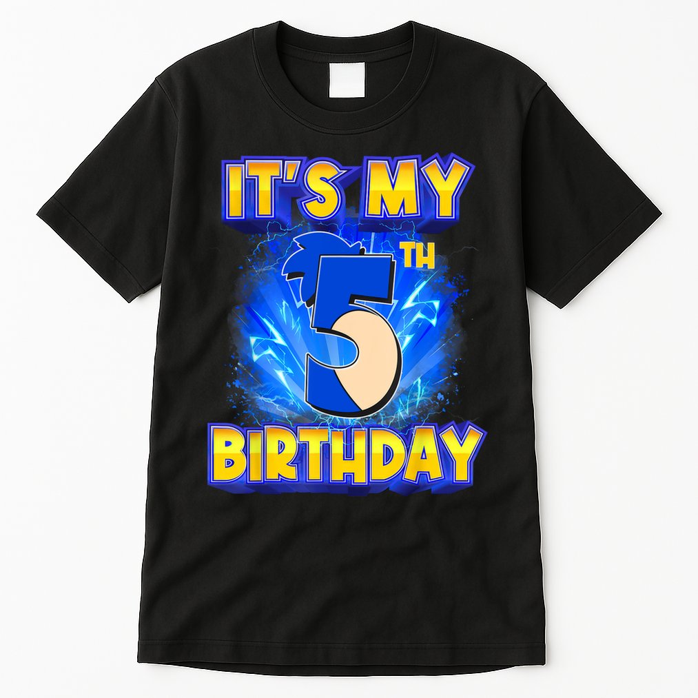 It's My 5th Birthday Hedgehog Birthday Boy 5 Years Old Kids Tall T-Shirt