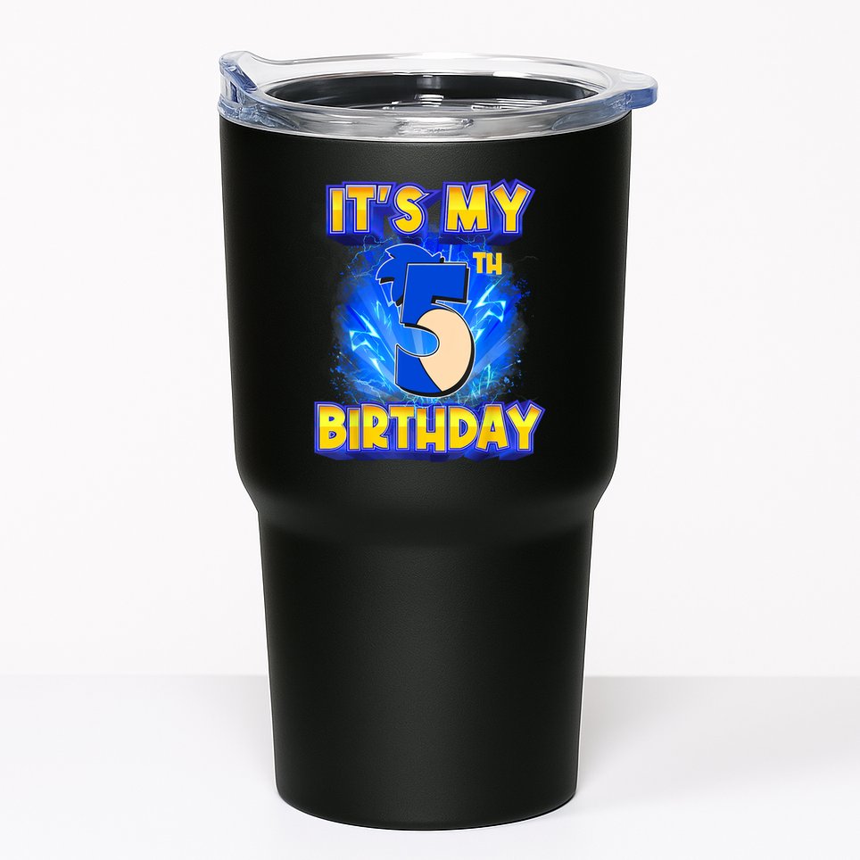 It's My 5th Birthday Hedgehog Birthday Boy 5 Years Old Kids Tumbler