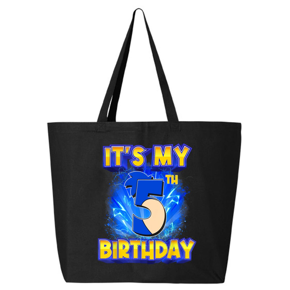 It's My 5th Birthday Hedgehog Birthday Boy 5 Years Old Kids 25L Jumbo Tote