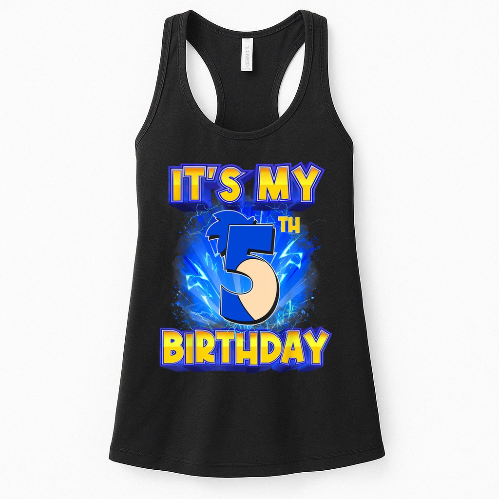 It's My 5th Birthday Hedgehog Birthday Boy 5 Years Old Kids Womens Tank Top