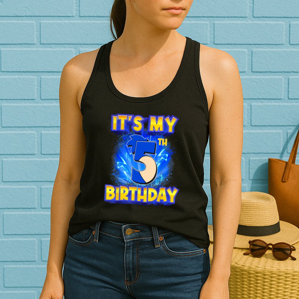 It's My 5th Birthday Hedgehog Birthday Boy 5 Years Old Kids Womens Tank Top