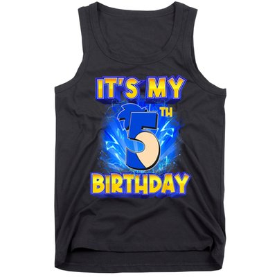 It's My 5th Birthday Hedgehog Birthday Boy 5 Years Old Kids Tank Top