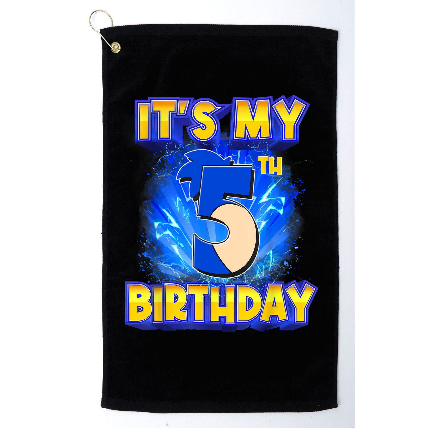 It's My 5th Birthday Hedgehog Birthday Boy 5 Years Old Kids Golf Towel