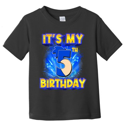 It's My 5th Birthday Hedgehog Birthday Boy 5 Years Old Kids Toddler T-Shirt