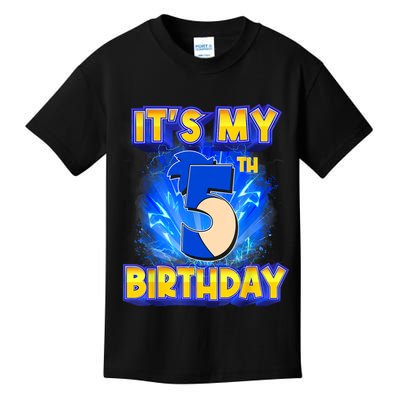 It's My 5th Birthday Hedgehog Birthday Boy 5 Years Old Kids Kids T-Shirt