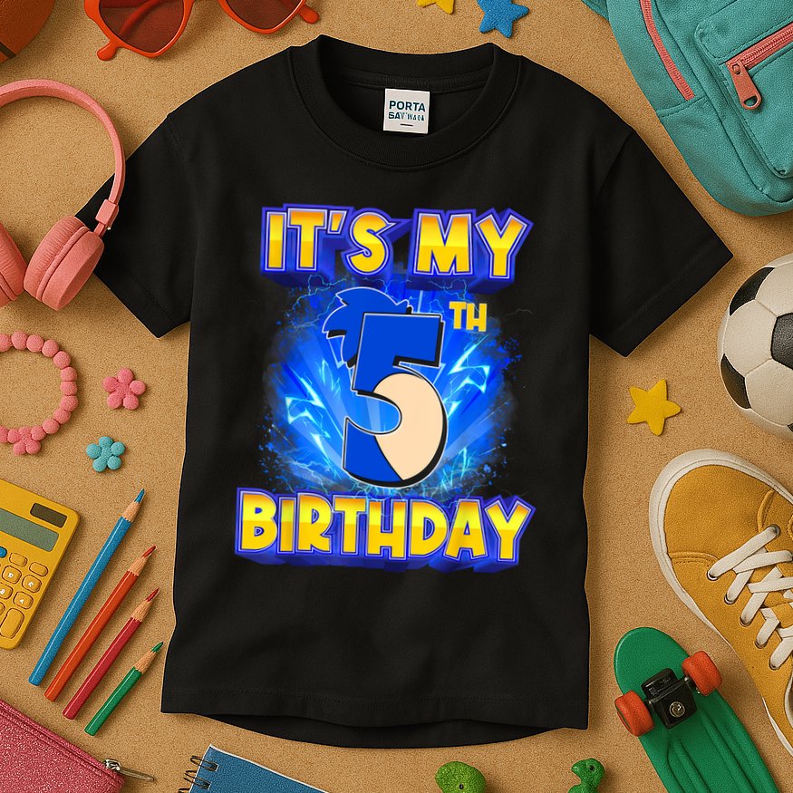It's My 5th Birthday Hedgehog Birthday Boy 5 Years Old Kids Kids T-Shirt