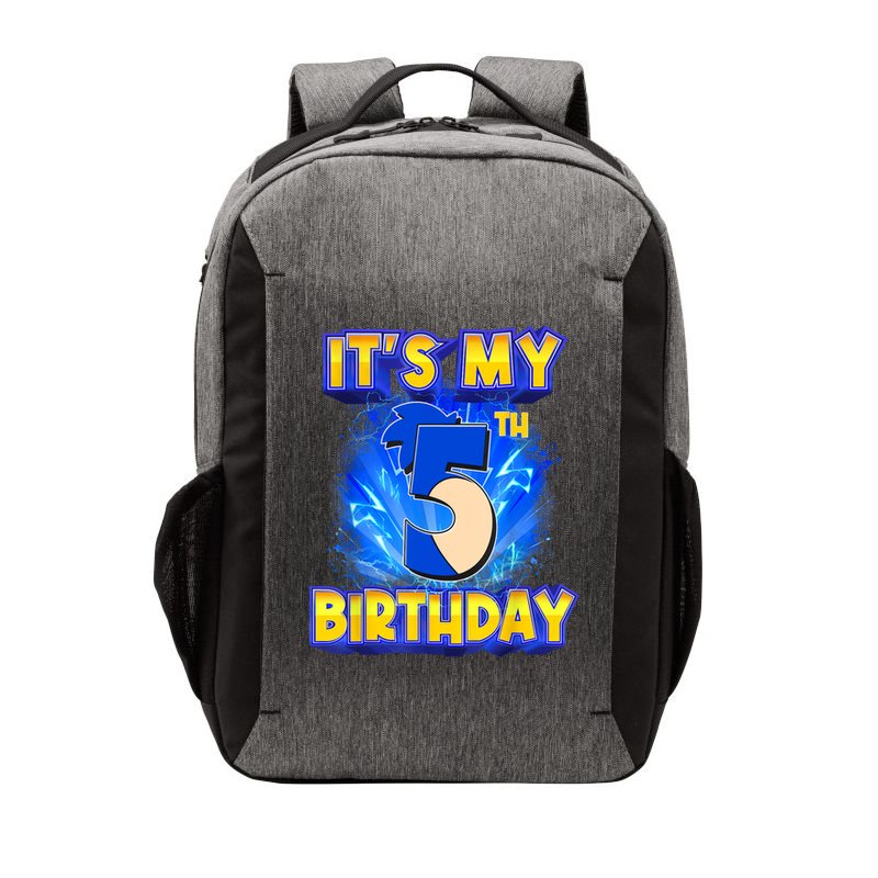 It's My 5th Birthday Hedgehog Birthday Boy 5 Years Old Kids Vector Backpack