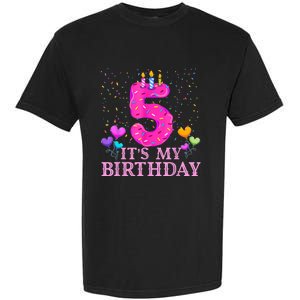 It's My 5th Birthday Sweet donut Happy 5 Year Old Garment-Dyed Heavyweight T-Shirt