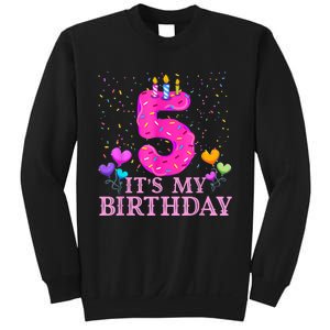 It's My 5th Birthday Sweet donut Happy 5 Year Old Sweatshirt