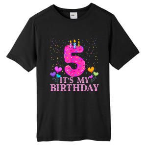 It's My 5th Birthday Sweet donut Happy 5 Year Old Tall Fusion ChromaSoft Performance T-Shirt