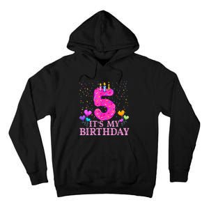 It's My 5th Birthday Sweet donut Happy 5 Year Old Tall Hoodie