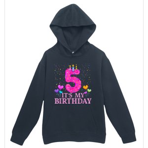 It's My 5th Birthday Sweet donut Happy 5 Year Old Urban Pullover Hoodie