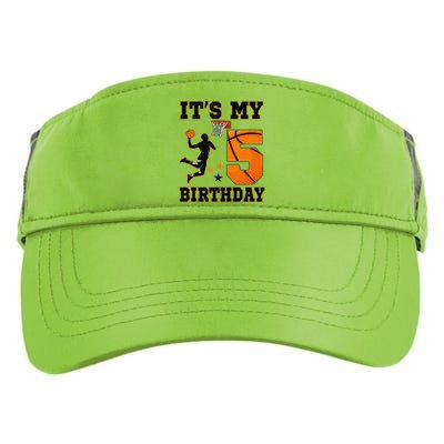 Its My 5th Birthdaybasketball 5 Years Old Adult Drive Performance Visor