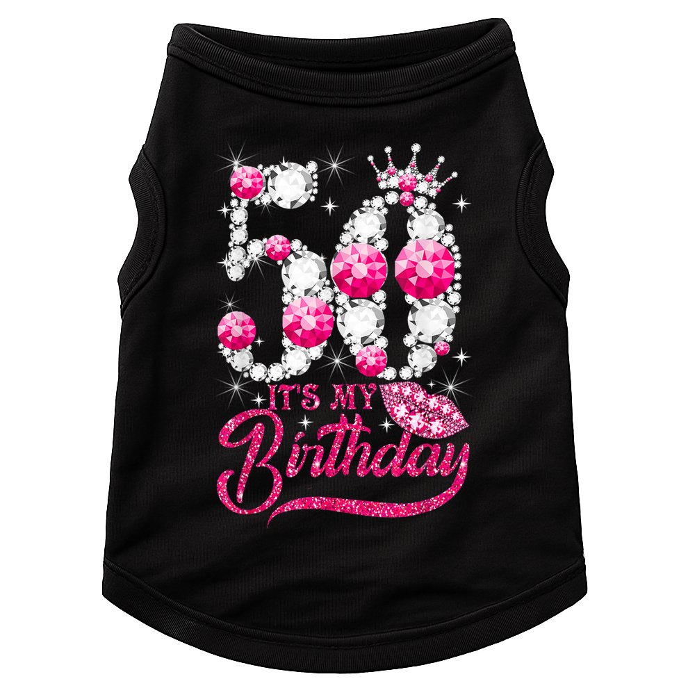 It's My 50th Birthday Queen 50 Years Old Shoes Crown Diamond Doggie Tank