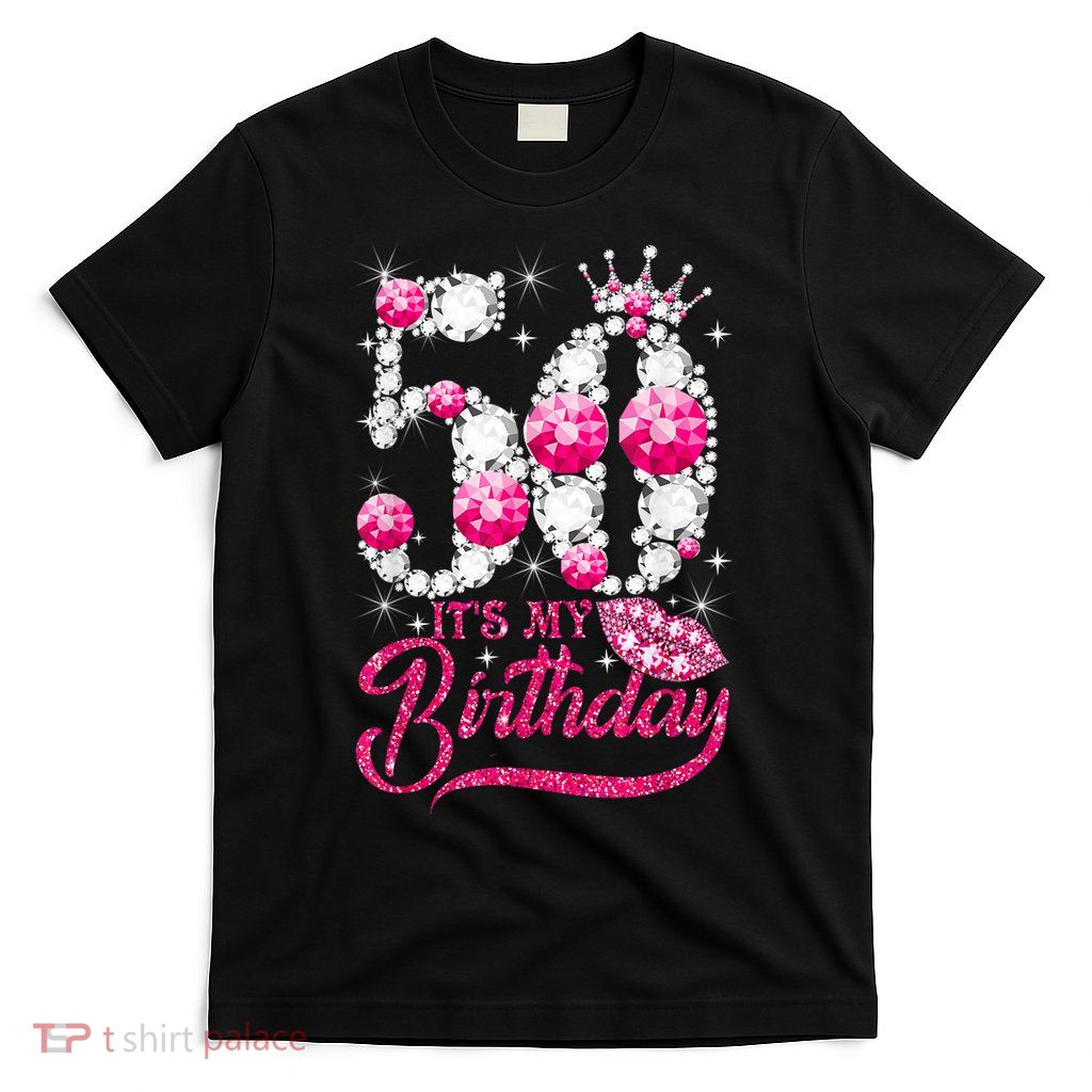 It's My 50th Birthday Queen 50 Years Old Shoes Crown Diamond T-Shirt