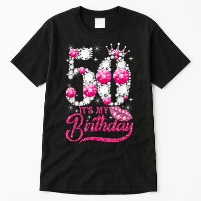 It's My 50th Birthday Queen 50 Years Old Shoes Crown Diamond Tall T-Shirt