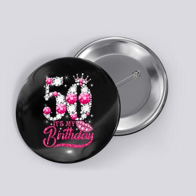 It's My 50th Birthday Queen 50 Years Old Shoes Crown Diamond Button
