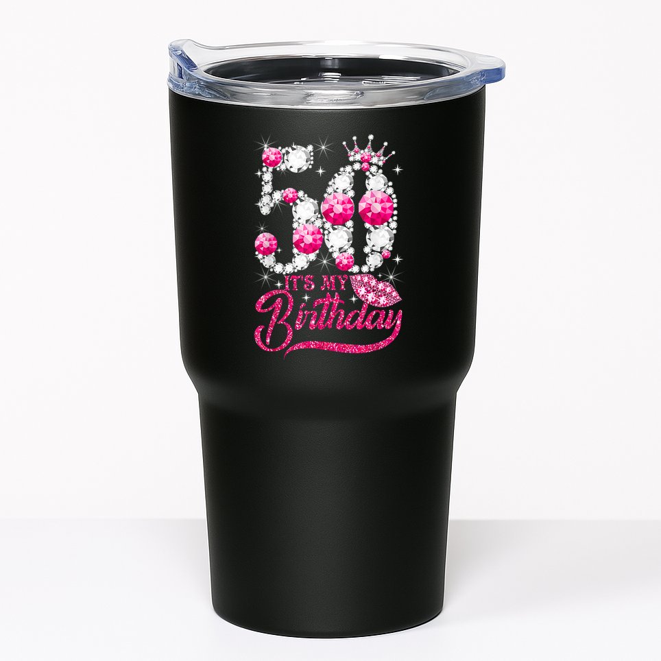 It's My 50th Birthday Queen 50 Years Old Shoes Crown Diamond Tumbler