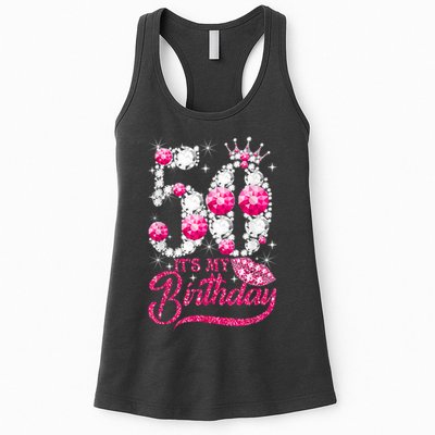 It's My 50th Birthday Queen 50 Years Old Shoes Crown Diamond Womens Tank Top