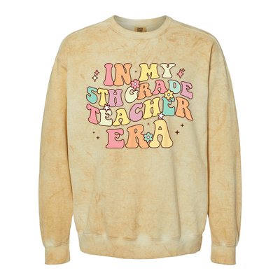 In My 5th Grade Teacher Era Back To School Retro Teacher Colorblast Crewneck Sweatshirt