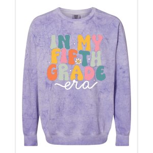 In My 5th Grade Era Groovy Fifth Grade Teacher Retro Colorblast Crewneck Sweatshirt