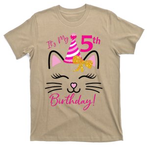 It's My 5th Birthday Funny Cat Birthday 5 Year Old T-Shirt