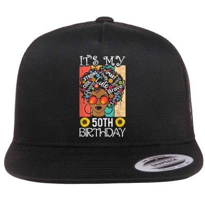 It's My 50th Birthday African American Black Woman 50 Years Flatbill Hat