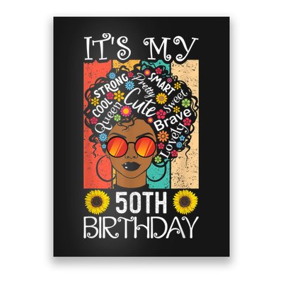 It's My 50th Birthday African American Black Woman 50 Years Poster