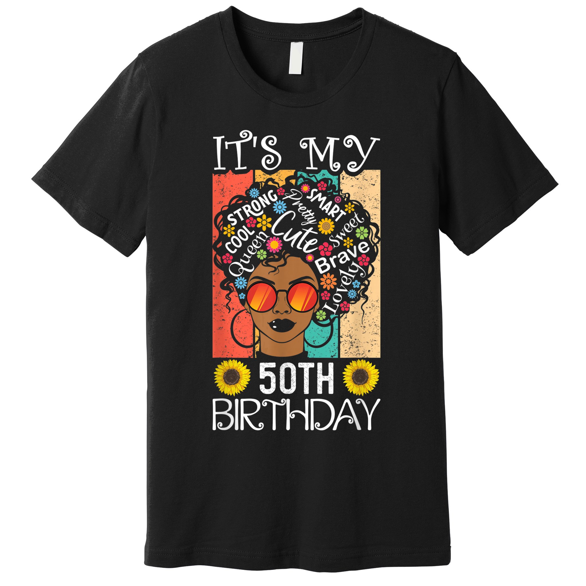 It's My 50th Birthday African American Black Woman 50 Years Premium T-Shirt