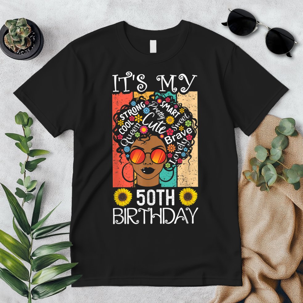 It's My 50th Birthday African American Black Woman 50 Years Premium T-Shirt